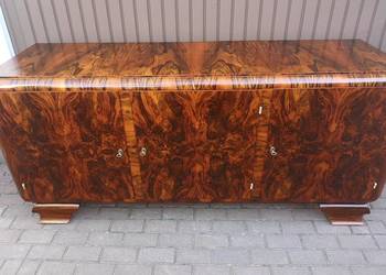 Komoda-Bufet ART-DECO Orzech RTV Solidna 200 Stara Antyk Po Renowacji.