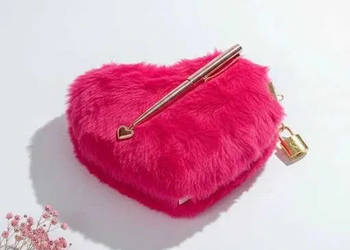 Sekretny pamiętnik z kłódką serce | Notes dla dziewczynki