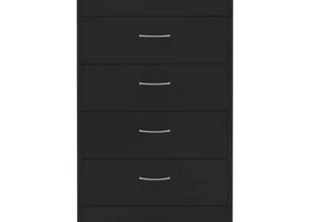 vidaXL Komoda z 6 szufladami, czarna,(SKU:800667)