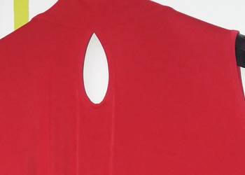 XL/2XL(50/52) Ciemnoczerwona tuniko-bluzka o linii A