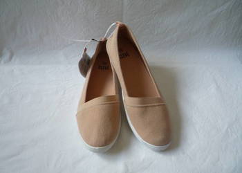 Nowe Cleve 39/40 Morelowe baleriny materiałowe Mega wygodne