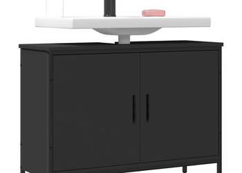 Szafka pod umywalkę czarna 80x30x60 cm WM-842451