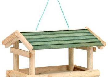 vidaXL Karmnik dla ptaków, lite drewno, 35 x 29,5 x 21 cm(SKU314819)