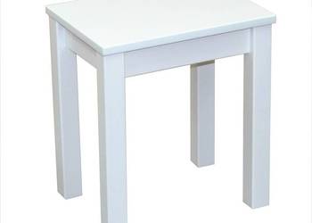 TABORET BIAŁY 40 / 30 DREWNIANY STOŁEK TABORETY