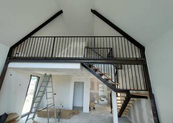 Schody metalowe, stelaż stalowy, konstrukcja
