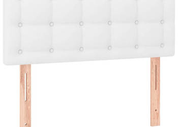 Zagłówek do łóżka z LED biały 80x5x78/88 cm sztuczna skóra WM-3121685