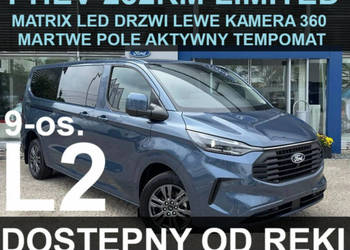 Ford Transit Custom PHEV 232KM Limited 9-osob. Kamera 360 Drzwi Lewe Matri…