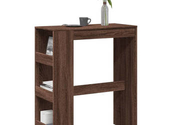 Stolik barowy z przegrodami brązowy dąb 90x40x1035 cm WM-854379