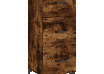 Szafka przydymiony dąb 345x34x90 cm materiał drewnopochodny WM-828609