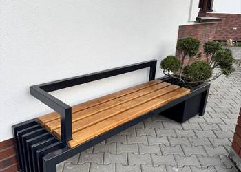 Ławka ogrodowa tarasowa z donicą