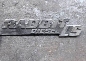 Emblemat znaczek napis Rabbit Diesel LS mk1