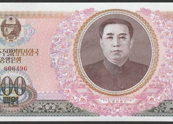 KOREA LUDOWA 100 WON 1978 - KIM IR SEN - STAN BANKOWY UNC