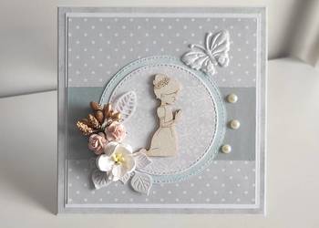 Kartka ręcznie robiona Komunia Święta handmade dziewczynka Kartka ręcznie robiona Komunia Święta handmade dziewczynka