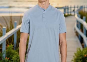 koszulka męska henley Sinsay