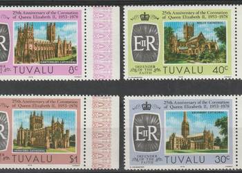 TUVALU - 25 LAT KORONACJI - 1978 - CZYSTE **