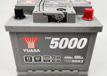 Akumulator Yuasa YBX5063 12V 52Ah 520A P+