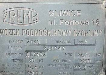 Wózek widłowy ZREMB Gliwice typ GPW2010 rok prod 1997 - na części