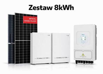 Zestaw budżetowy 8kWh LV (panele,inwerter 1 faza,2x magazyn 5.12 kWh)