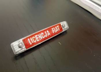 Znaczek licencja fiat 125p 126p