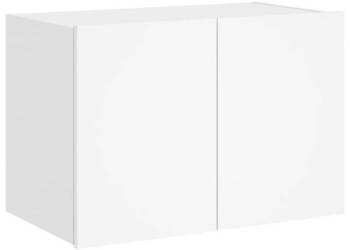Ścienna szafka TV z LED biała 60x35x41 cm WM-837302