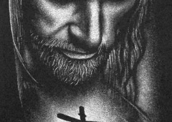 Jezus Chrystus Obraz ręcznie grawerowany na blasze...