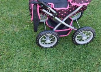Głęboki wózek dla lalek marki Kinderplay z torbą
