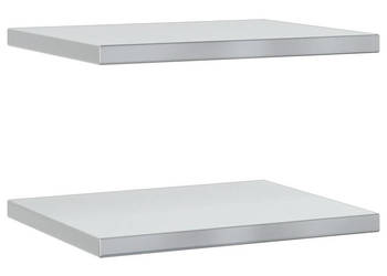 Półki ścienne 2 szt. 50x40x3 cm srebrna stal nierdzewna WM-30284
