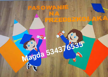 Dekoracja na pasowanie do przedszkola szkoły