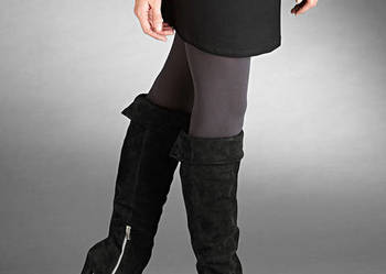 Muszkieterki MICHAEL KORS kozaki za kolano ZAMSZ skóra 40