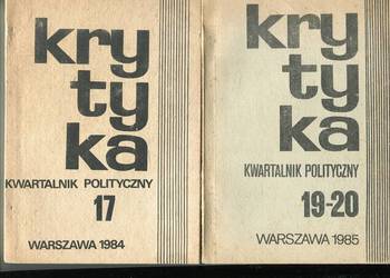 Krytyka  Kwartalnik Polityczny 19-20  1985