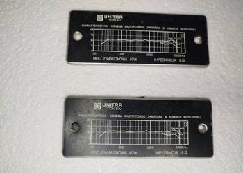 Tabliczka znamionowa Unitra Tonsil ZG 40C