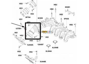 Rura powietrza kolektora Ford Focus II, C-Max 1.6TDCi - NOWY