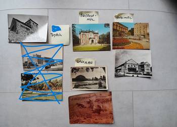 Stare pocztówki kartki Będzin Wrocław Świerklaniec Lubliniec retro PRL
