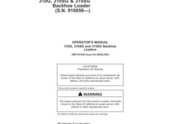 John Deere 310g, 310sg, 315sg instrukcja naprawy i obsługi John Deere 310g, 310sg, 315sg instrukcja naprawy i obsługi