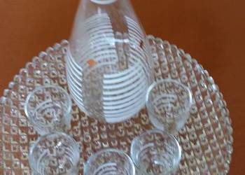 Karafka  5-ć kieliszków.Zestaw do wódki bohemia glass.Talerz