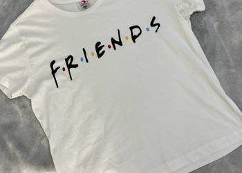 Biały t-shirt / koszulka / bluzka z krótkim rękawem -Friends