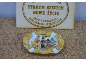 Popielniczka porcelanowa z motywem gejsz – Japonia – styl orientalny – vint