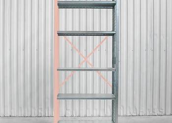 Regał magazynowy 5 półek DEXION 250x102x40 cm moduł dostawny z siatką