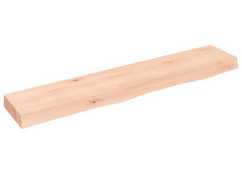 Półka 100x20x6 cm surowe lite drewno dębowe WM-363559