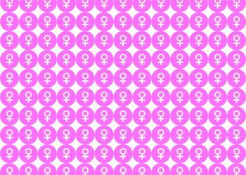 Naklejka przycisk kobiet symbol płci 234 szt 13mm