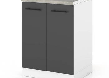Szafka Kuchenna Stojąca Z Blatem Modułowa 60cm Spremium Szary Mat