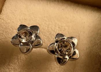 Kolczyki - srebrne kwiaty / kwiatki