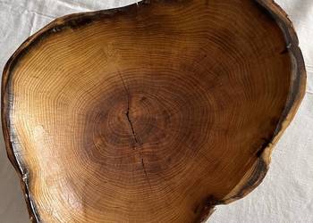 piękna misa z drewna na owoce handmade rękodzieło