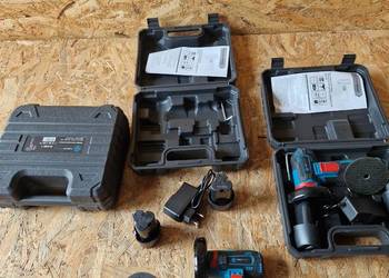 SZLIFIERKA KĄTOWA AKUMULATOROWA PRECYZYJNA 2 BATERIE 75MM 76MM TARCZE