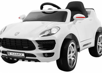 Autko Turbo-S na akumulator dla dzieci Biały auto