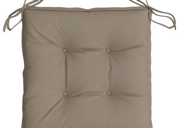 Poduszki na krzesła 4 szt. taupe 40x40x7 cm tkanina WM-314885