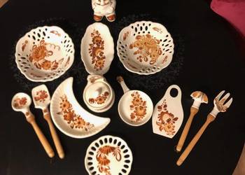 Komplet Fajansowych Naczyń Kuchennych PRL (Włocławek/Koło) vintage