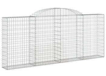 Kosze gabionowe 13 szt 300x30x120/140cm galwanizowane żelazo WM-3146550