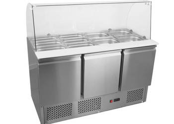 Stół Chłodniczy Bar Sałatkowy 3-Drzwiowy Esl3814 - Idealny Do Gastronomii