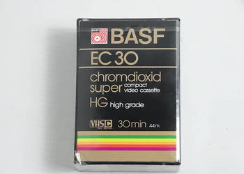 Kaseta VHS-C BASF EC 30 Chromdioxid Super HG – NOWA w folii